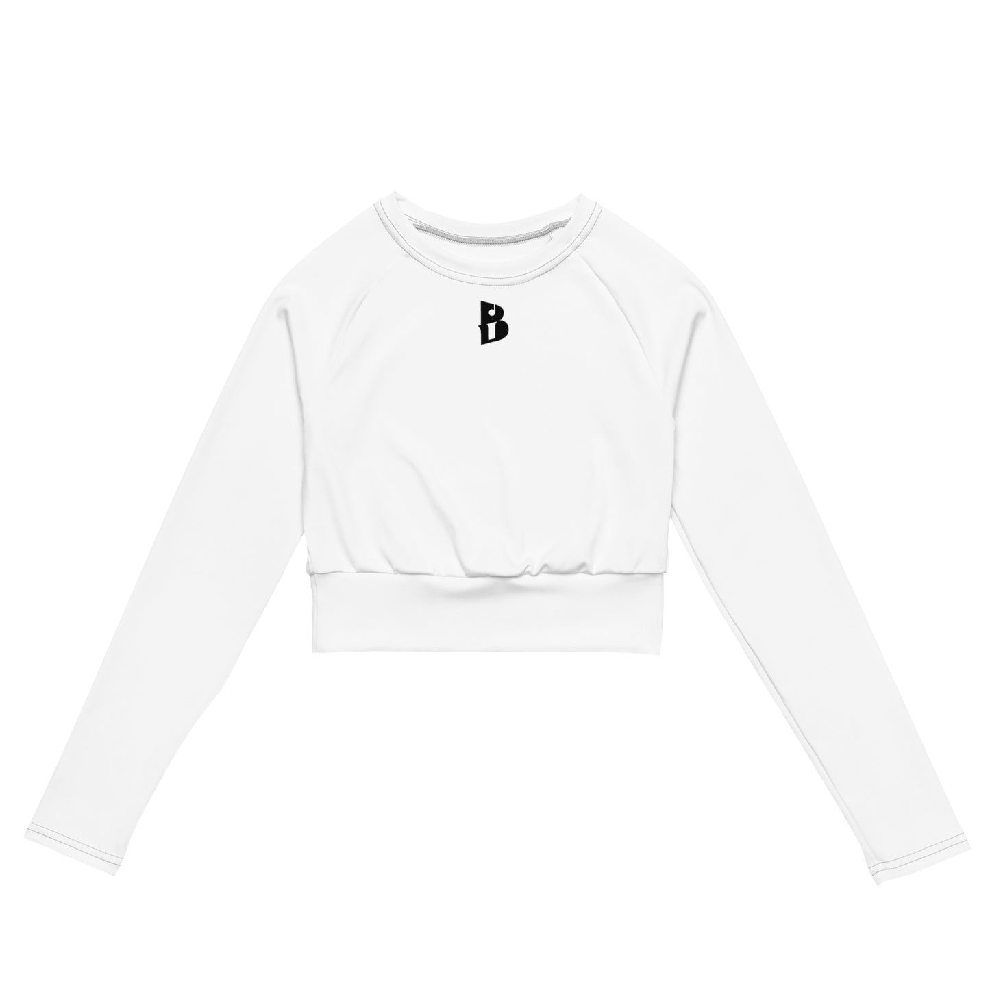 Recycled IzyBeats logo long-sleeve crop top