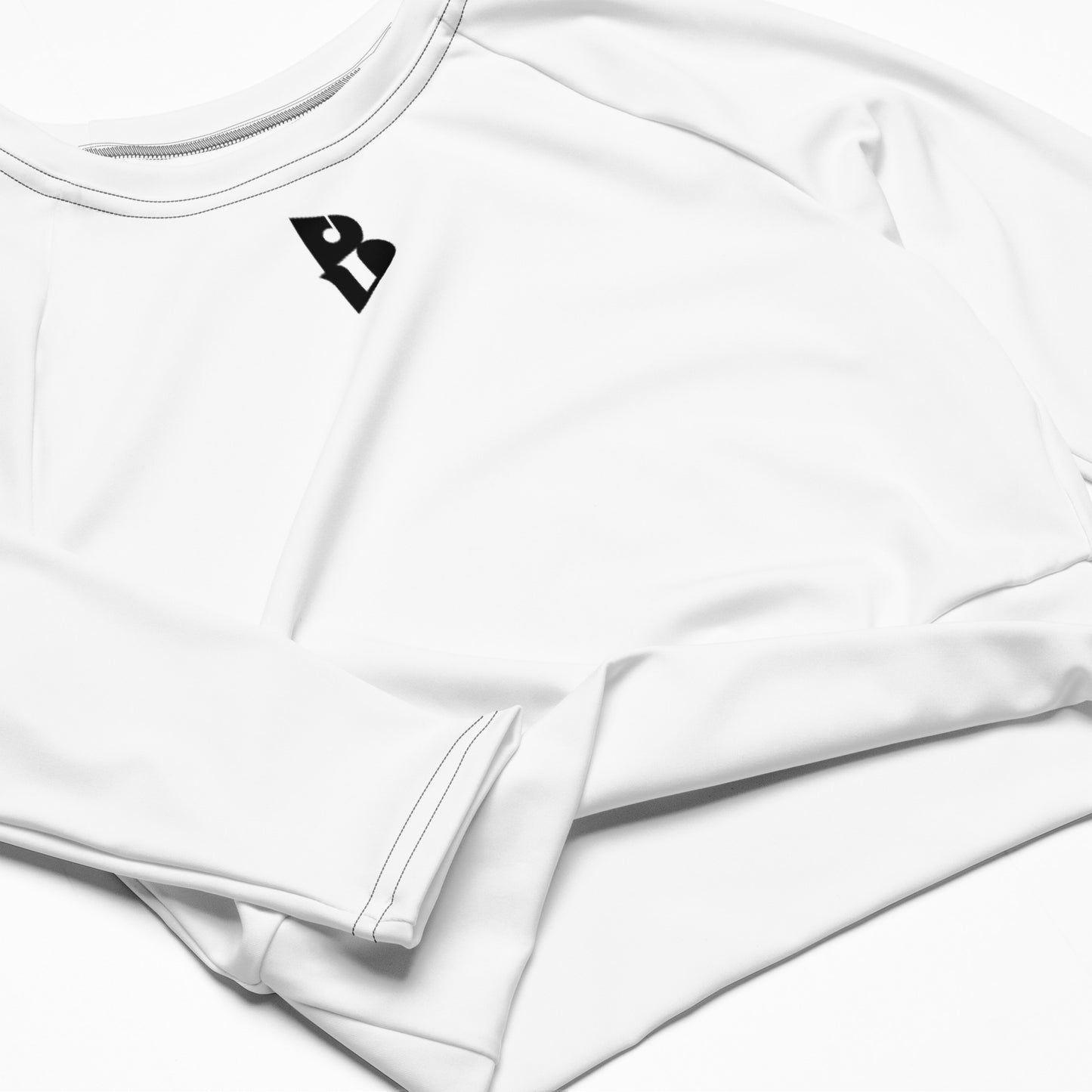 Recycled IzyBeats logo long-sleeve crop top