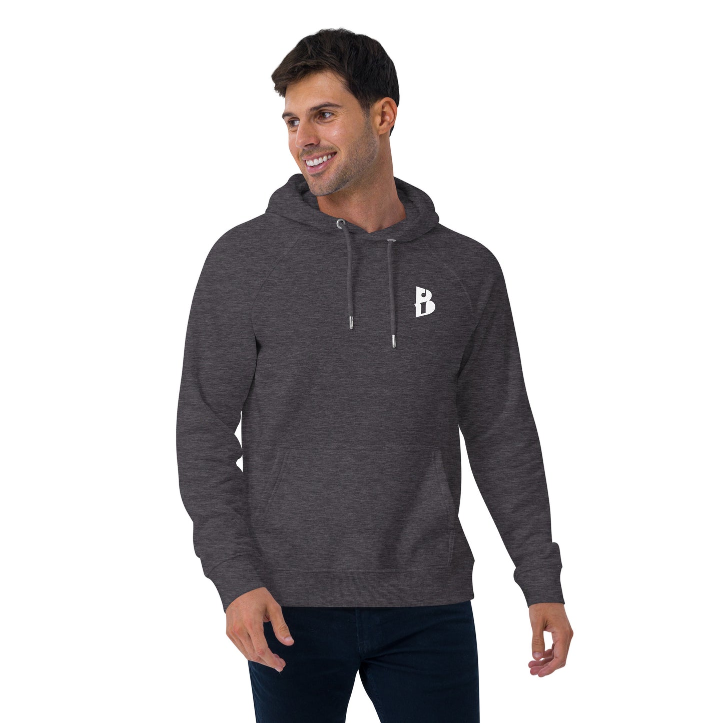 Unisex “Yo,Izy!” eco raglan hoodie