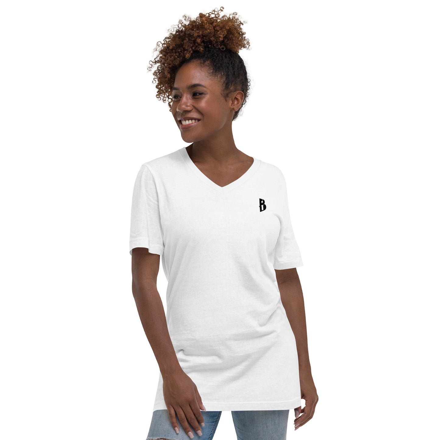 Unisex IzyBeats Logo Short Sleeve V-Neck T-Shirt