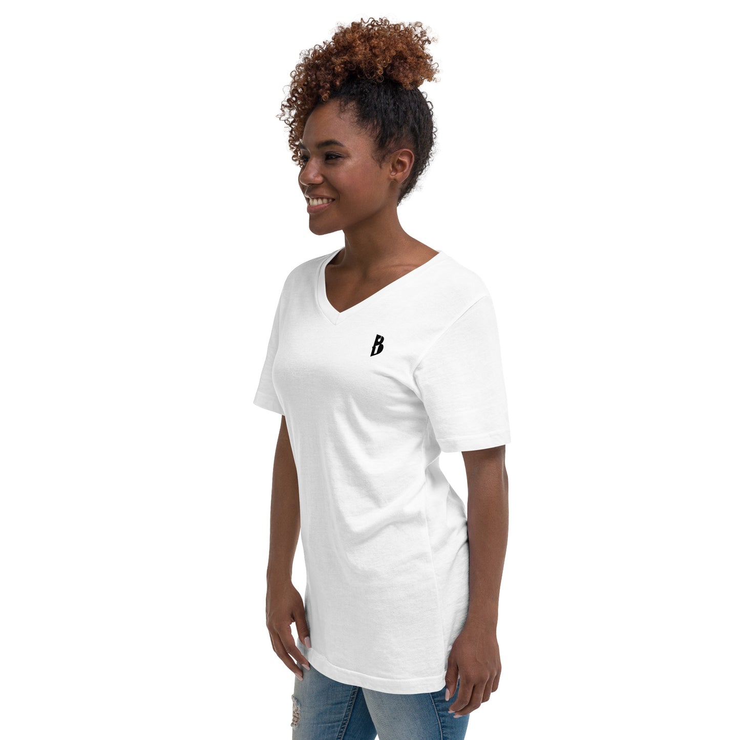 Unisex IzyBeats Logo Short Sleeve V-Neck T-Shirt