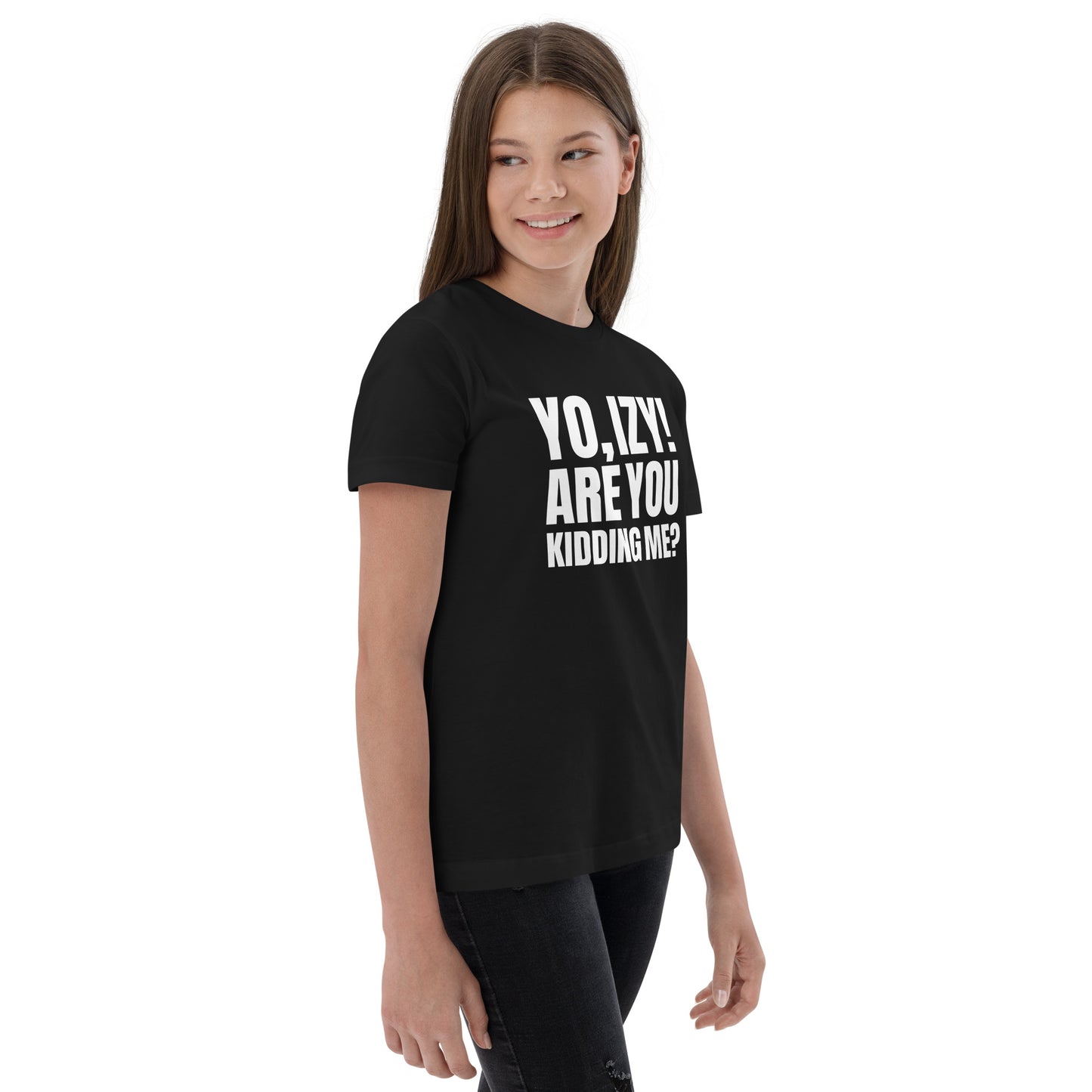 Youth “Yo, Izy!” jersey t-shirt