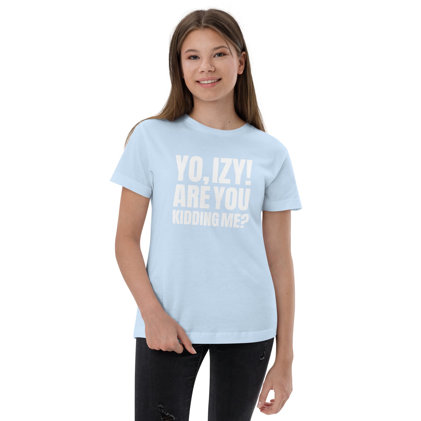 Youth “Yo, Izy!” jersey t-shirt