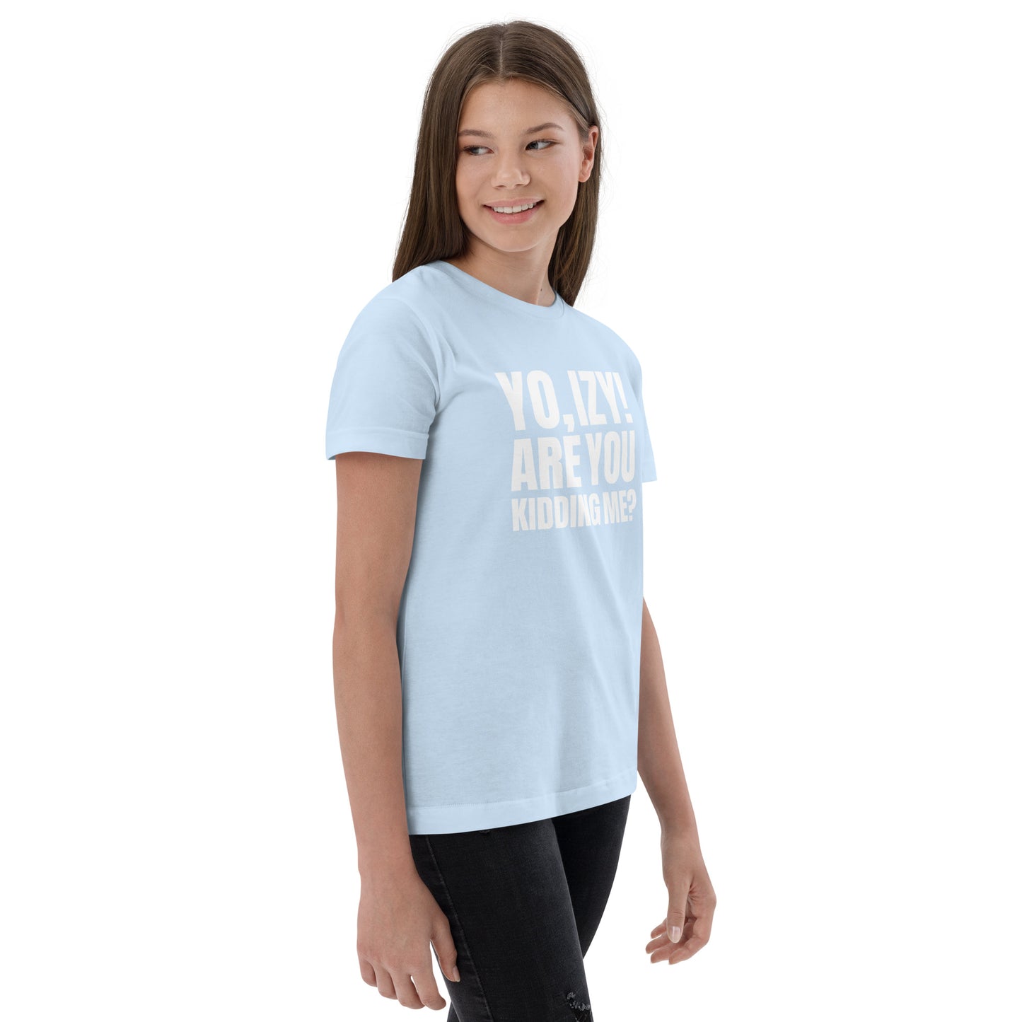 Youth “Yo, Izy!” jersey t-shirt