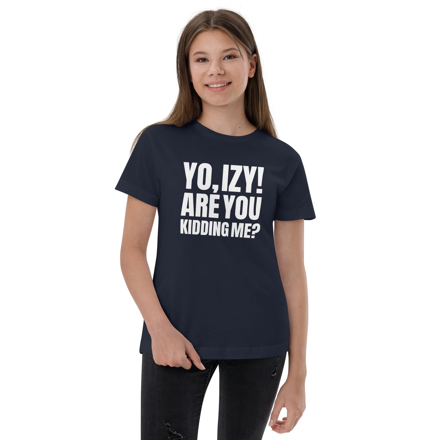 Youth “Yo, Izy!” jersey t-shirt