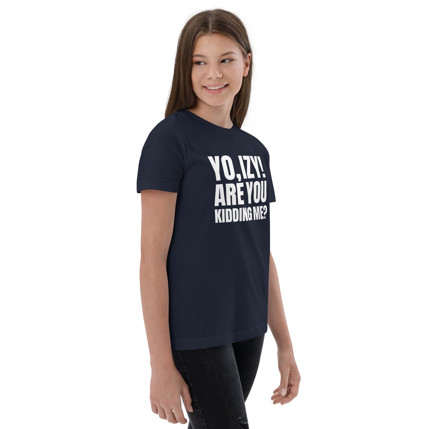 Youth “Yo, Izy!” jersey t-shirt