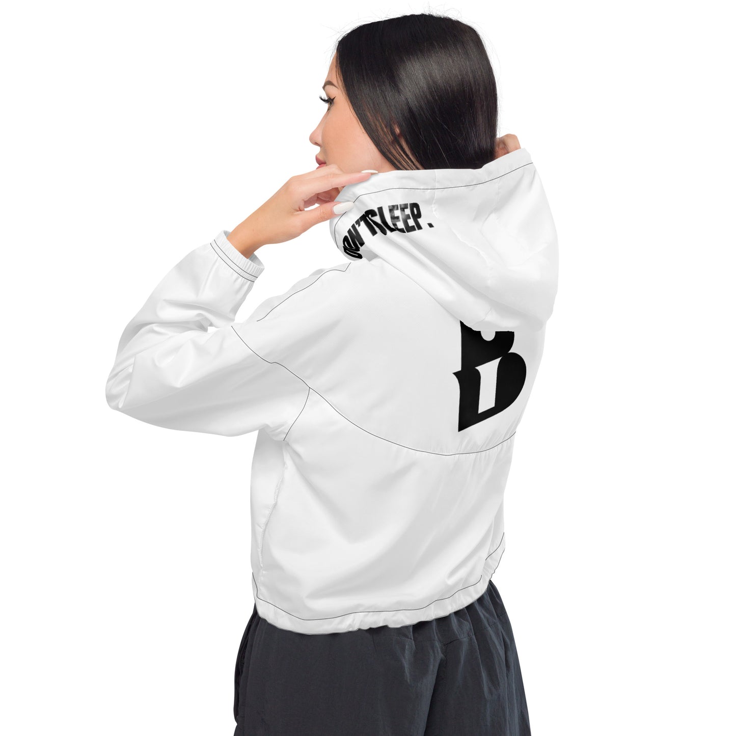 Women’s “Don’t Sleep”  cropped windbreaker