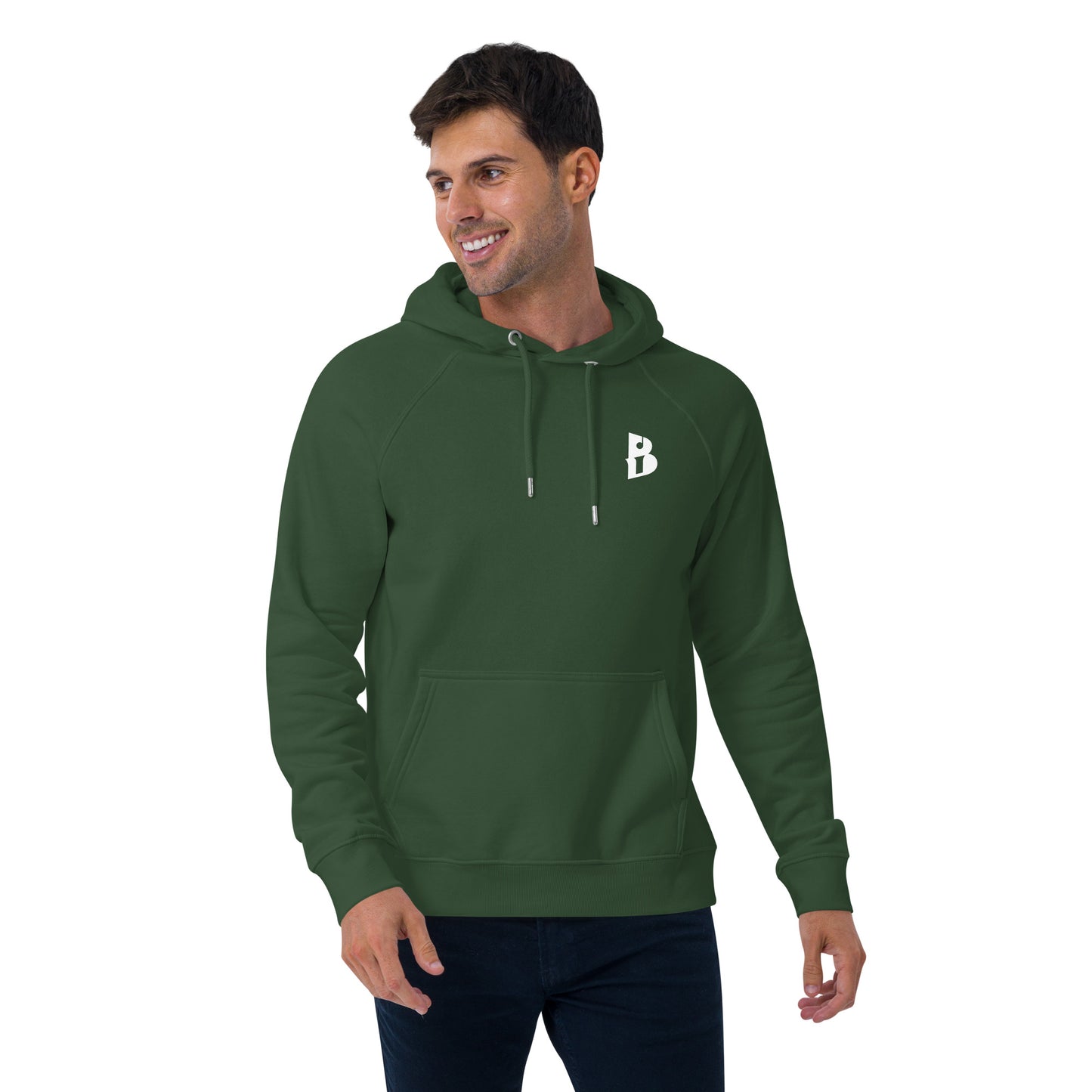Unisex “Yo,Izy!” eco raglan hoodie