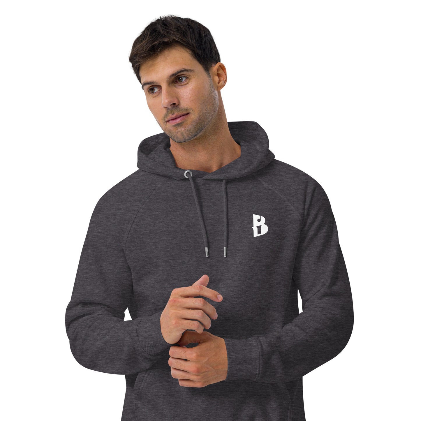 Unisex “Yo,Izy!” eco raglan hoodie