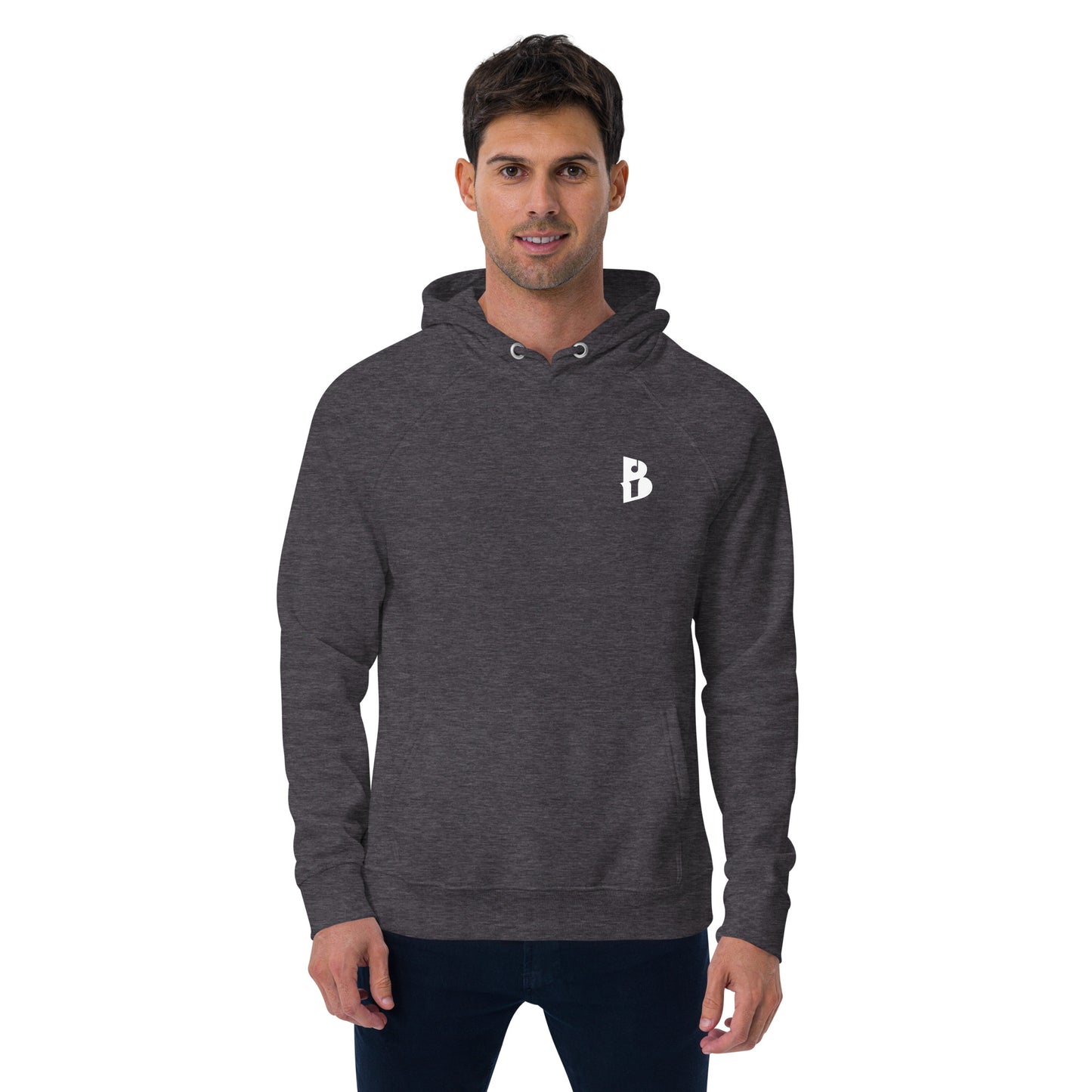 Unisex “Yo,Izy!” eco raglan hoodie