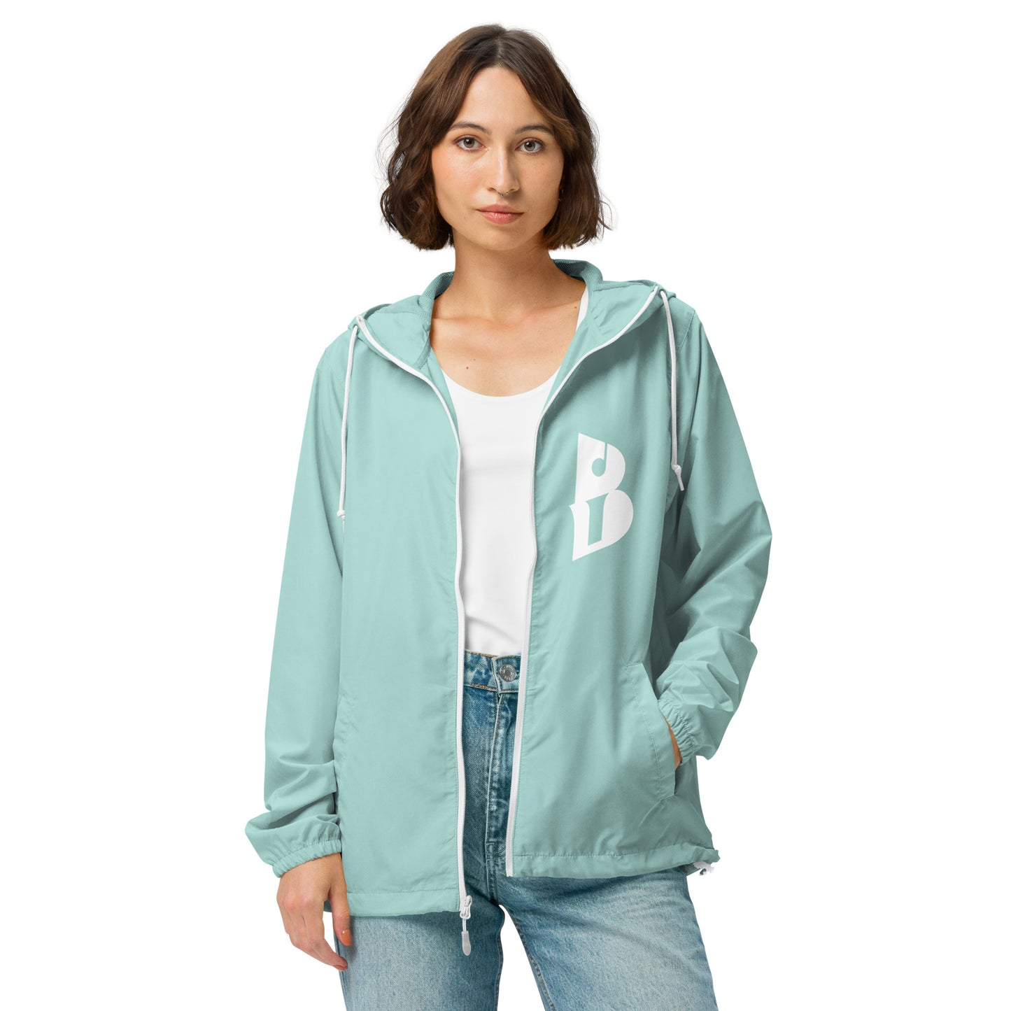 Unisex IzyBeats lightweight zip up windbreaker