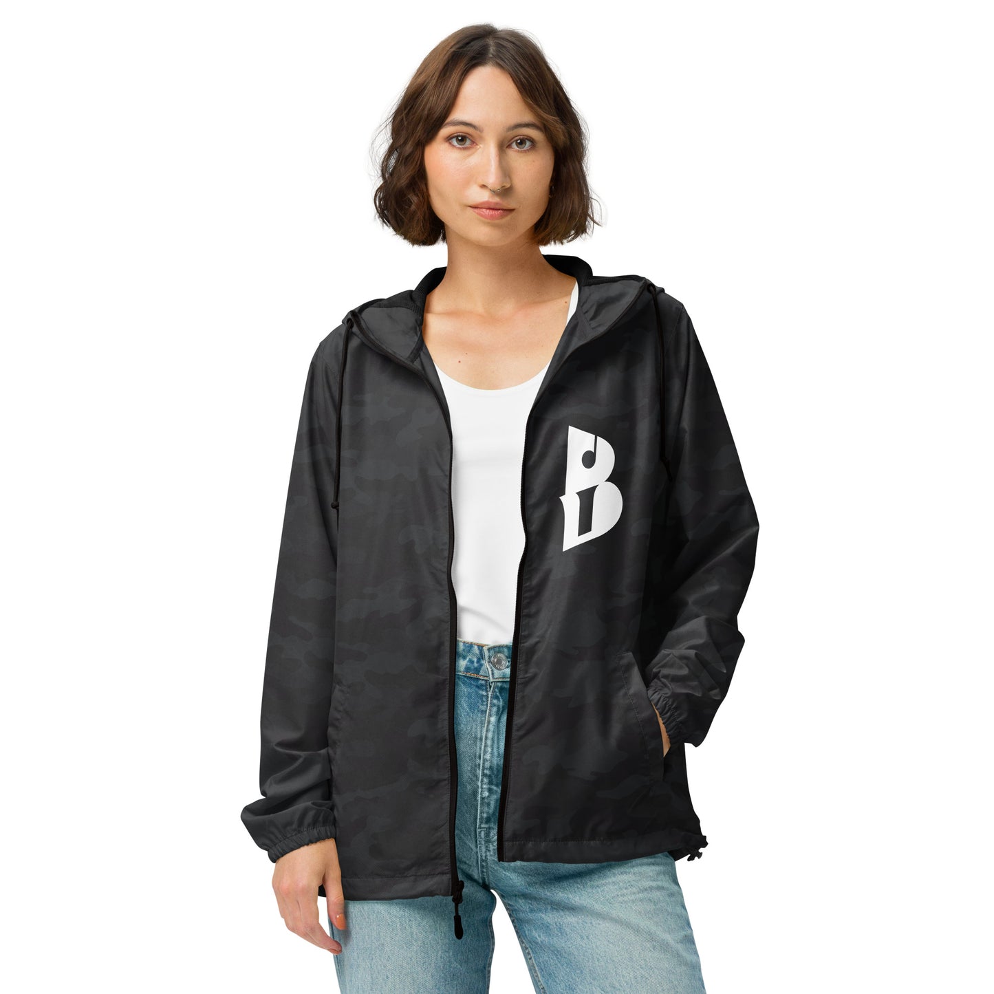 Unisex IzyBeats lightweight zip up windbreaker