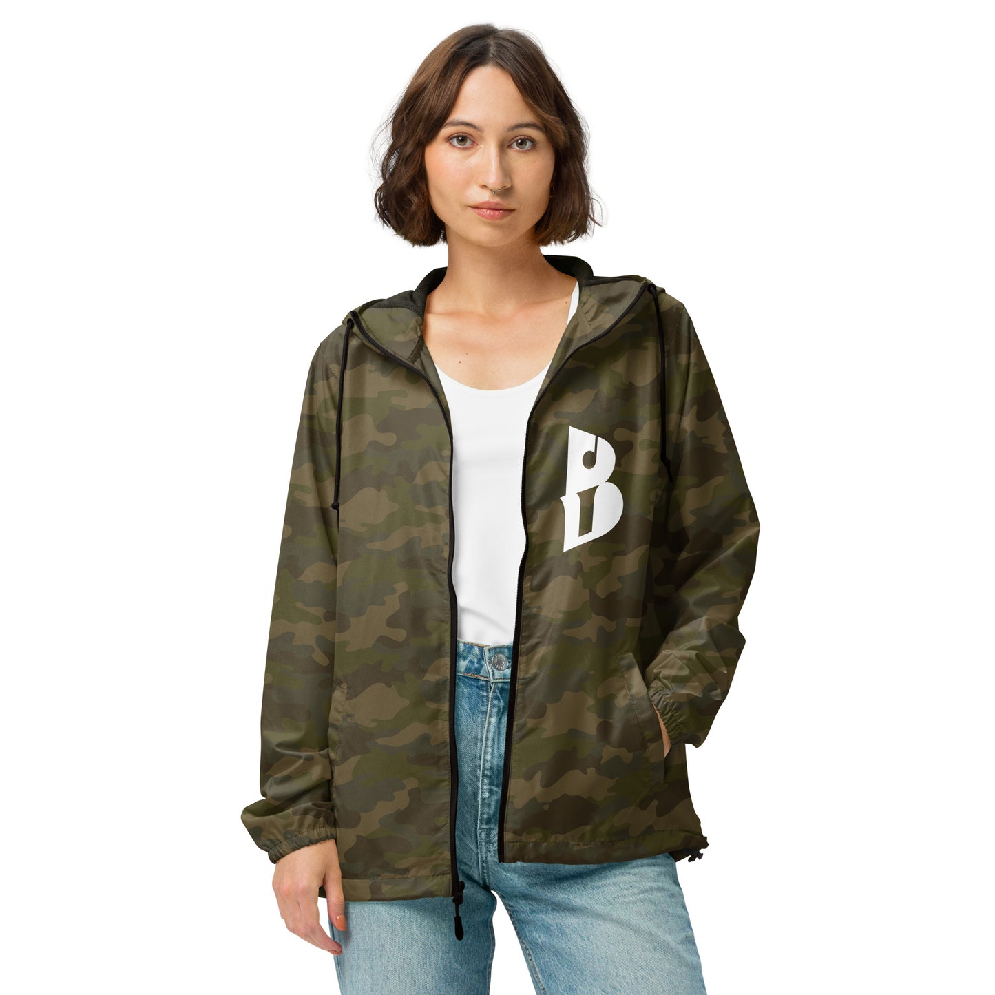 Unisex IzyBeats lightweight zip up windbreaker